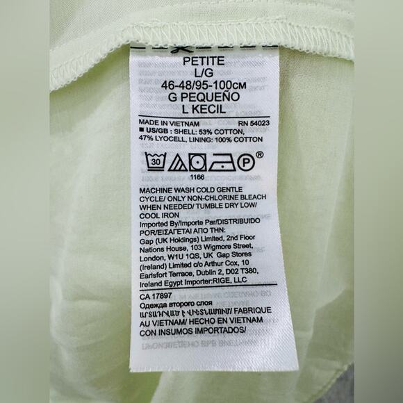 Banana Republic Pale Green Tiered Dress Pockets Womens Sz L Petite EUC - Picture 5 of 7